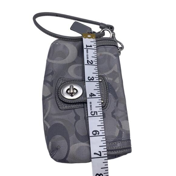 COACH y2k Signature Gray Wristlet - Picture 10 of 10
